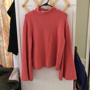 NWOT forever 21 mock neck bell sleeve sweater